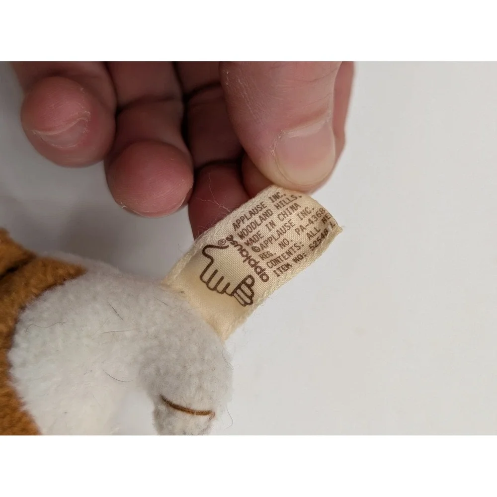 Vintage Applause Little‎ Loves Beagle Puppy Plush Dog Brown White Red Bow 52548